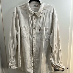 Vintage Men’s Levi’s Denim Shirt Size XL Off White